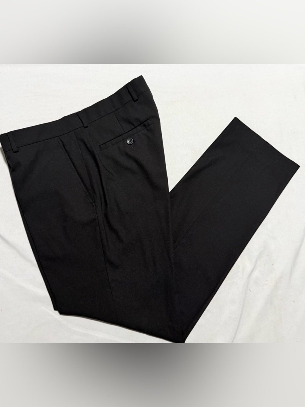 Kenneth Cole Reaction Men’s Black Dress Pants with Blue Trim 33x30